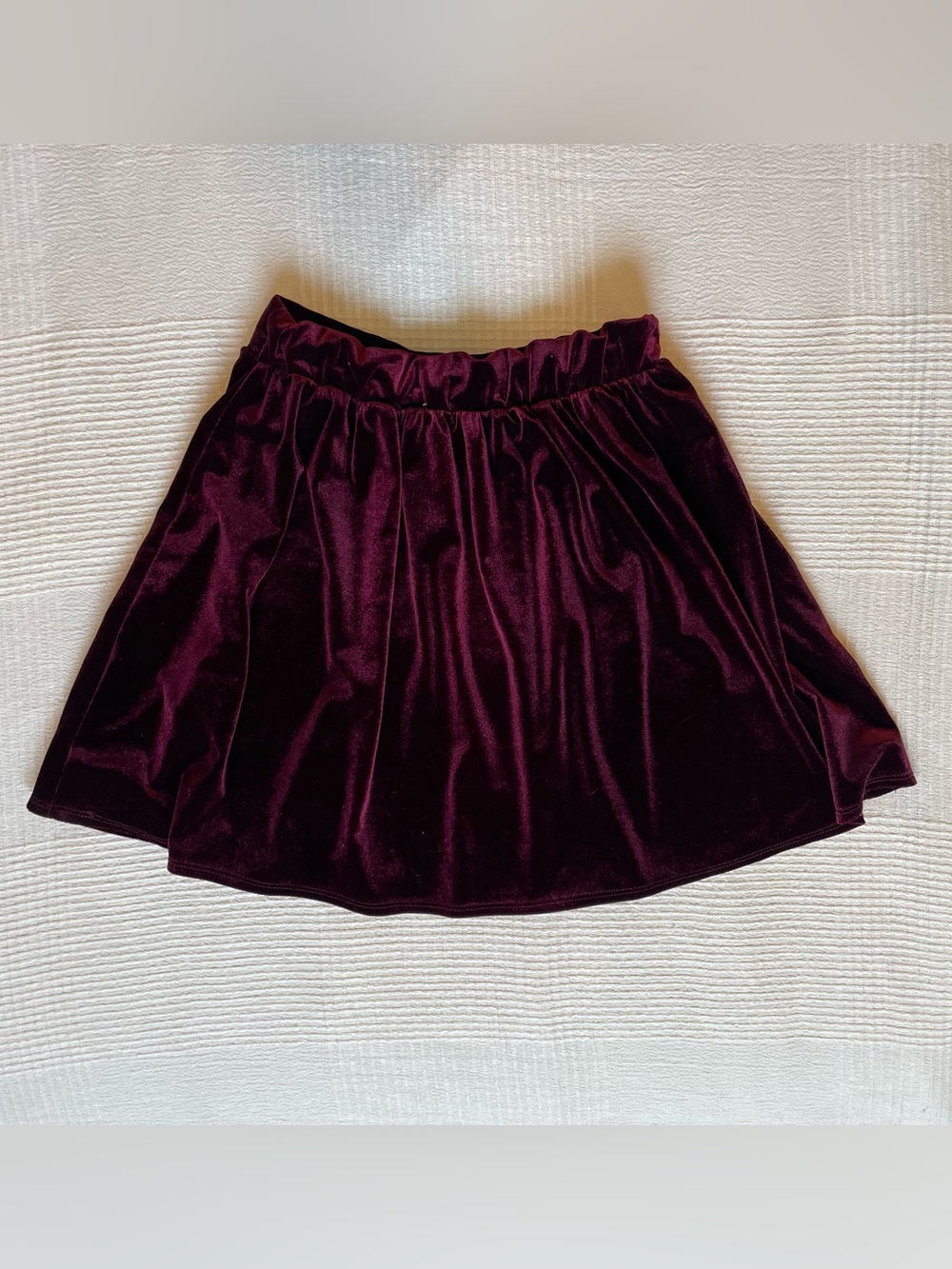 Garage Maroon Velvet Circle Skirt Size XS - Picture 2 of 6